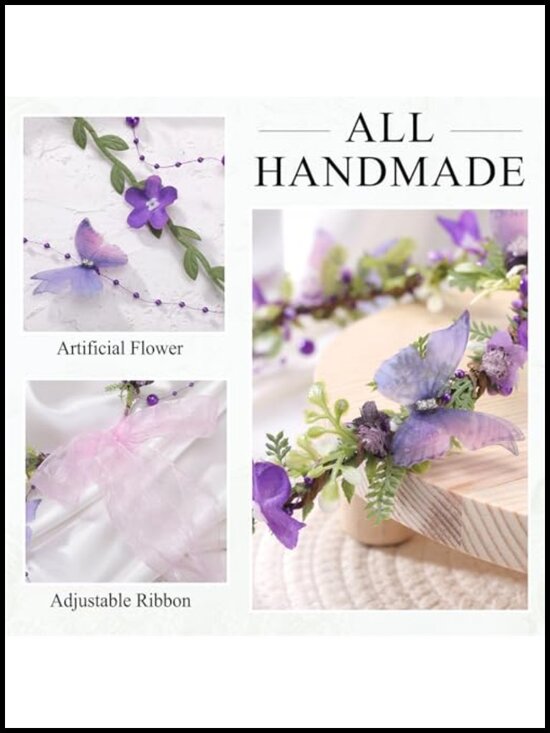 Fairy Crown with Arm Wraps 3 Pcs Costume Accessory Set Adult main image 5